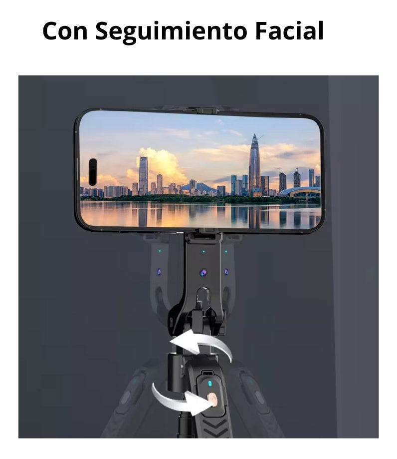 Palo Selfie Seguimiento Facial Tripode Todo En 1 Selfie Con Ia Bluetooth Con Panel De Luz Rgb