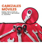 Juego Set Llaves Mixtas Chrome Vanadium 8 Piezas Rache Estuche