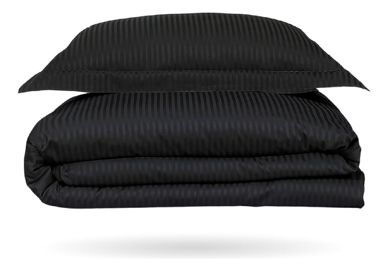 Edredon Microfibra Para Cama Sencilla 2 Fundas Tela Suave Negro
