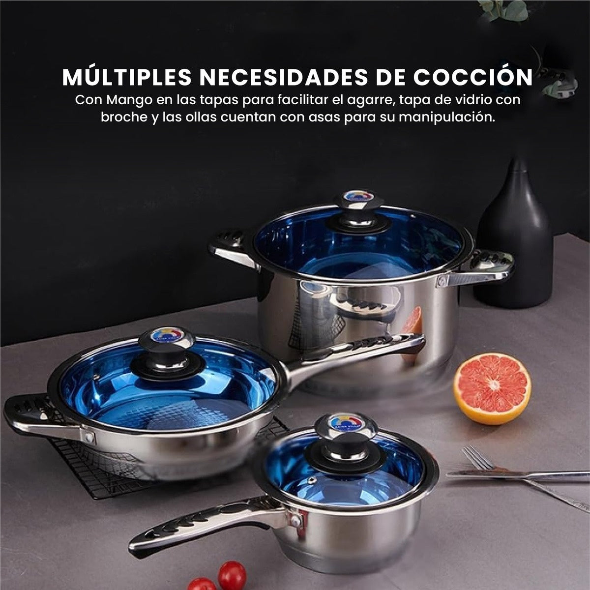 Juego De Ollas 100 Piezas Acero Quirurgico Inoxidable Utensilios Cocina Infaltables Cook Ware