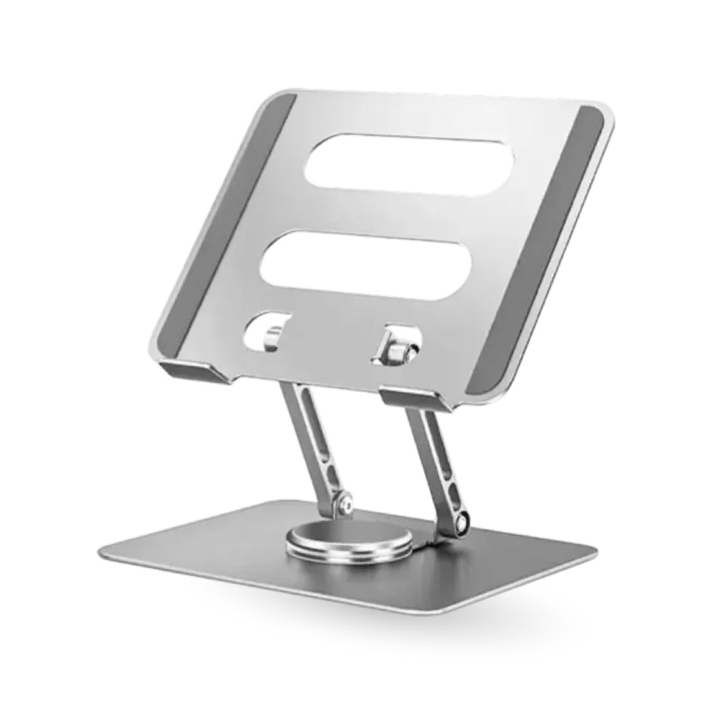 Soporte Giratorio 360Deg Portatil Laptop Tablet Aluminio Altura Ajustable Ergonomico Y Plegable