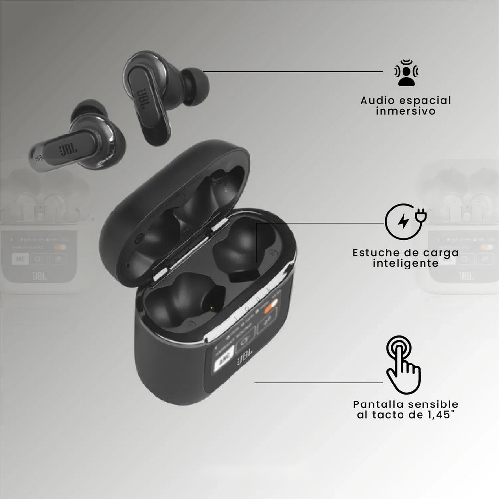 Audifonos Jbl Tour Pro 2 Calidad 1.1 Con Pantalla Tactil Negro Full Sound
