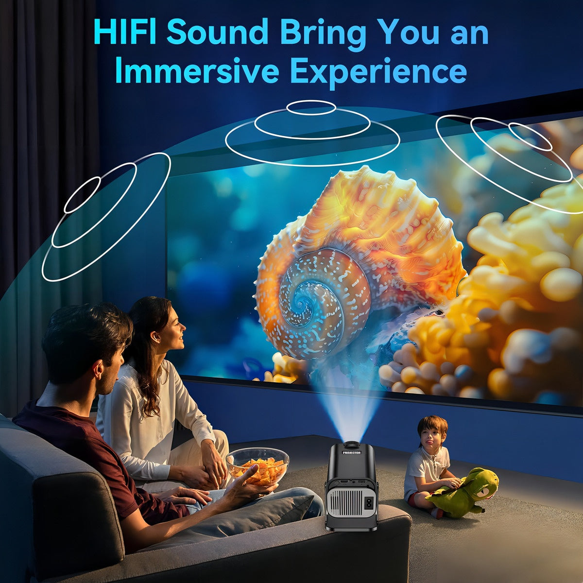 Mini Proyector Android Netflix 4K Hy320 Enfoque Automatico 200 Pulgadas