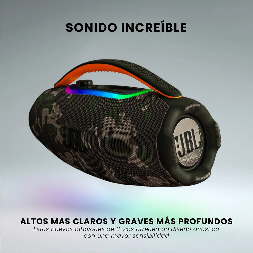 Parlante Grande Potente Jbl Boom Box 3 60W Bluetooth Verde Mega Bass Imitacion