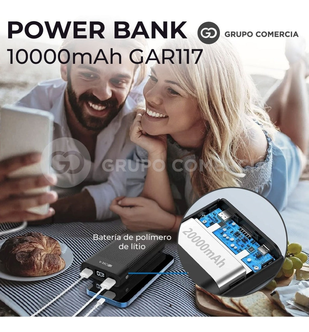 Power Bank 20.000 Mah Reales Original Digital 1Hora Potente
