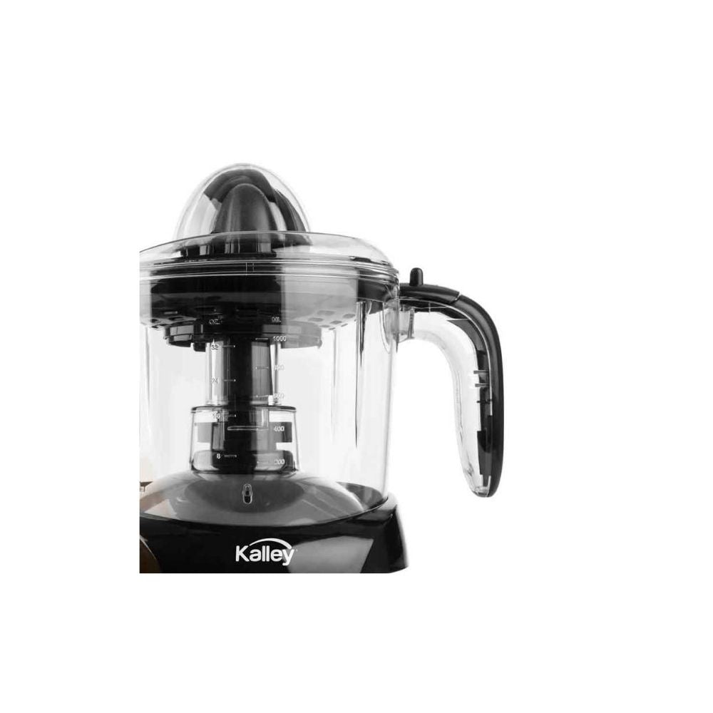 Exprimidor Electrico Kalley 1 Litro Con 2 Conos Giratorios Potente Y Practico
