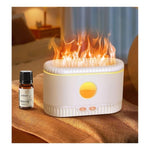 Humidificador Difusor Aromas Chimenea Flama Esencia Aromaterapia