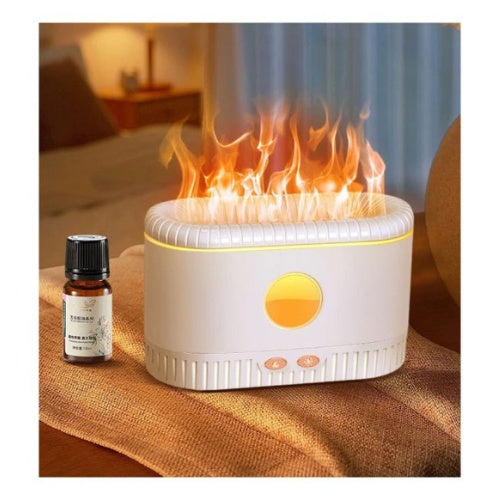 Humidificador Difusor Aromas Chimenea Flama Esencia Aromaterapia