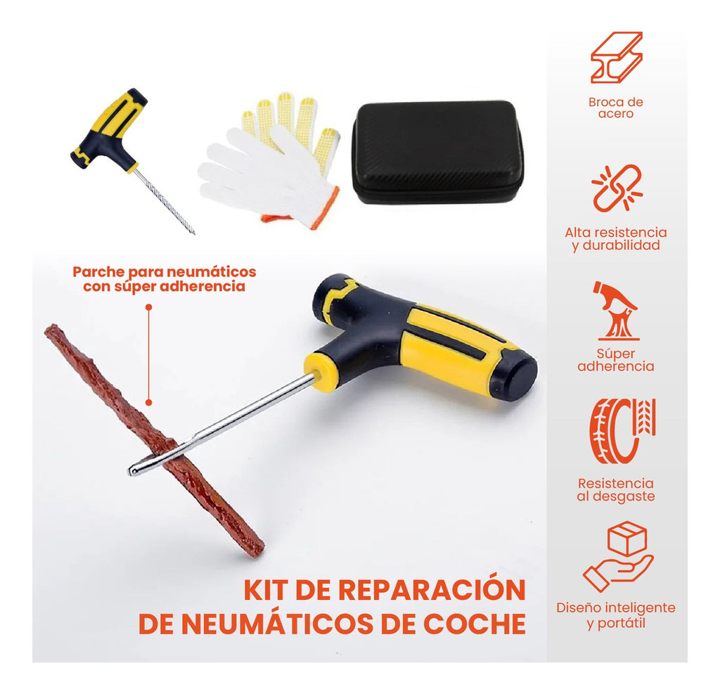 Kit De Despinche Rapido Para Llantas Carro Moto Con Estuche