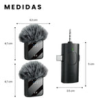 Microfono Solapa Doble Inalambrico Profesional Tipo C Ip Jack Reduccion De Ruido Y 20M