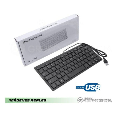 Teclado De Cable Usb Slim Portable Mac Pc Mini Universal