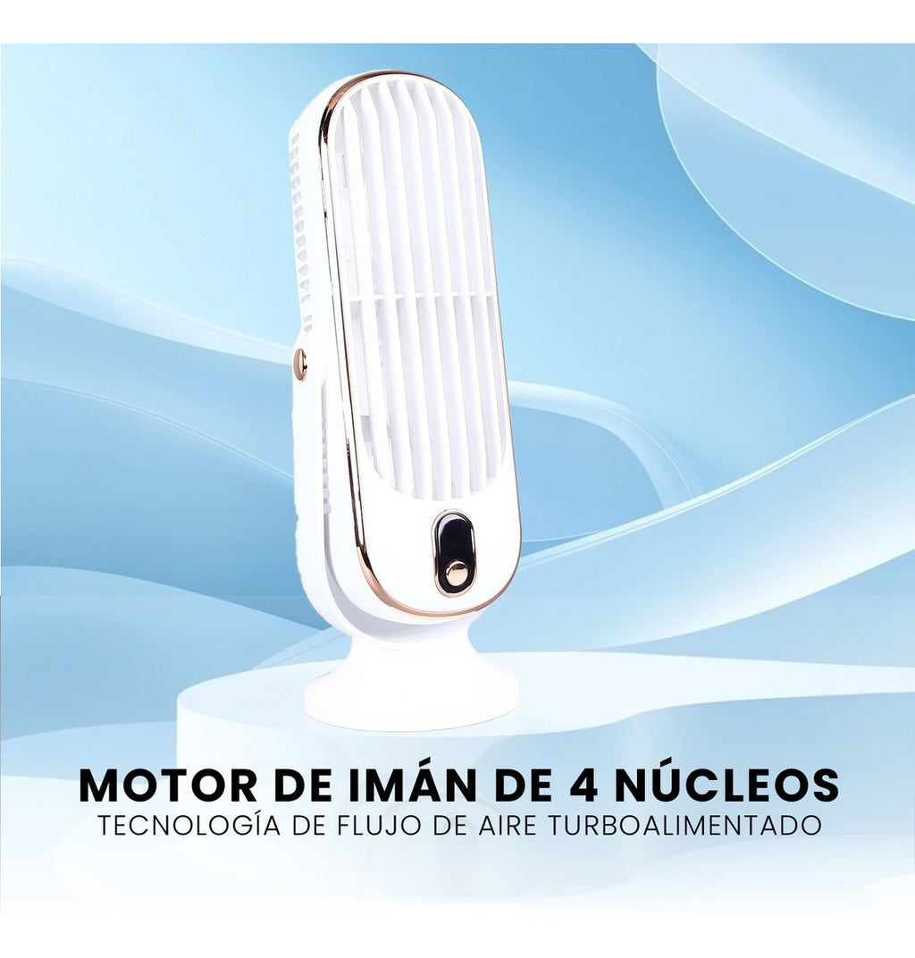 Ventilador De Mesa Escritorio Digital 5 Velocidades Silencioso Elegante Innovo Recargable