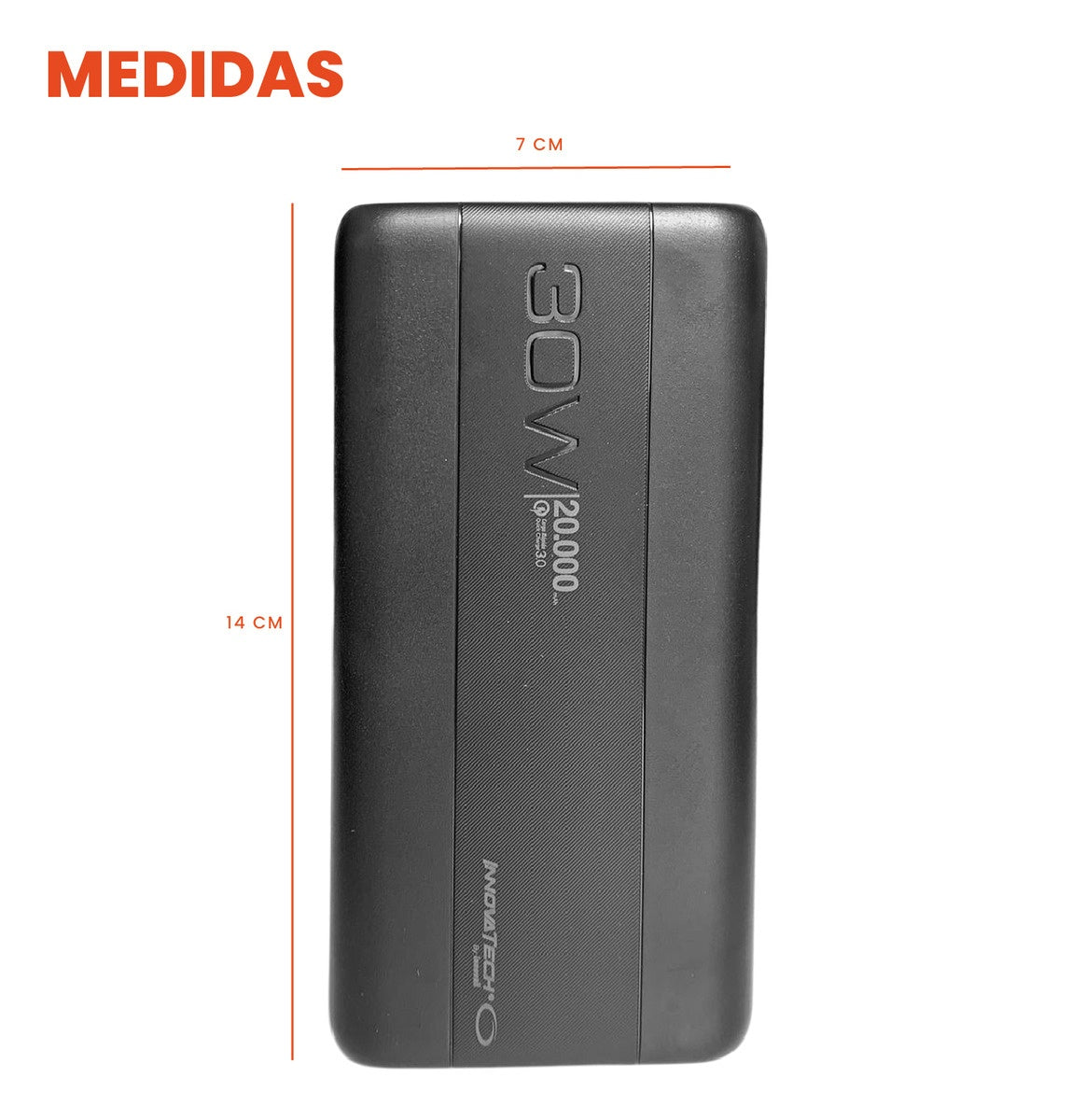 Power Bank Inalambrica 20.000 Mah Carga Rapida Wireless 30W Innovo 3.0