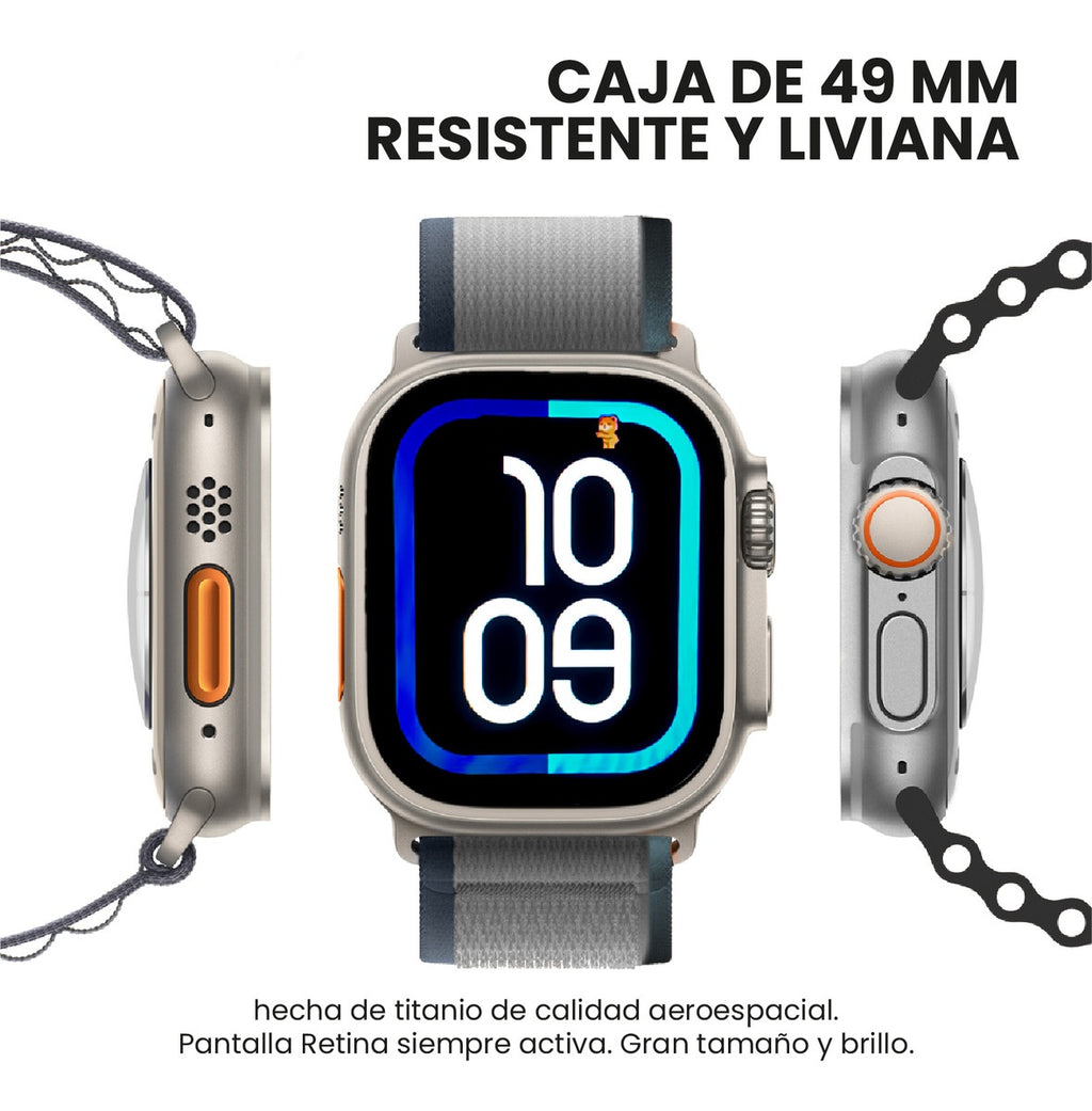 Smartwatch Hk 10 Ultra Amoled Chat Gpt Alta Gama Compatible Con Android Ios Black