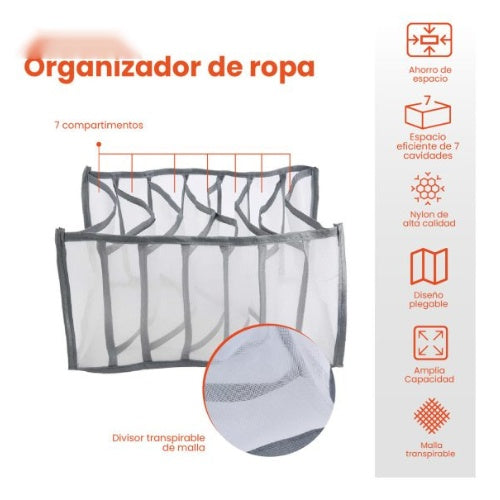 3 Organizadores De Ropa Interior Organiza Closet Con Divisiones Innovo Home