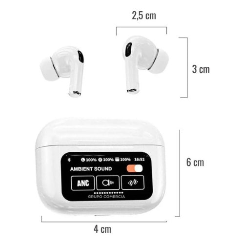 Audifonos Airpods Pro 2 Tactiles Pantalla Anc Bluetooth Mega Bass
