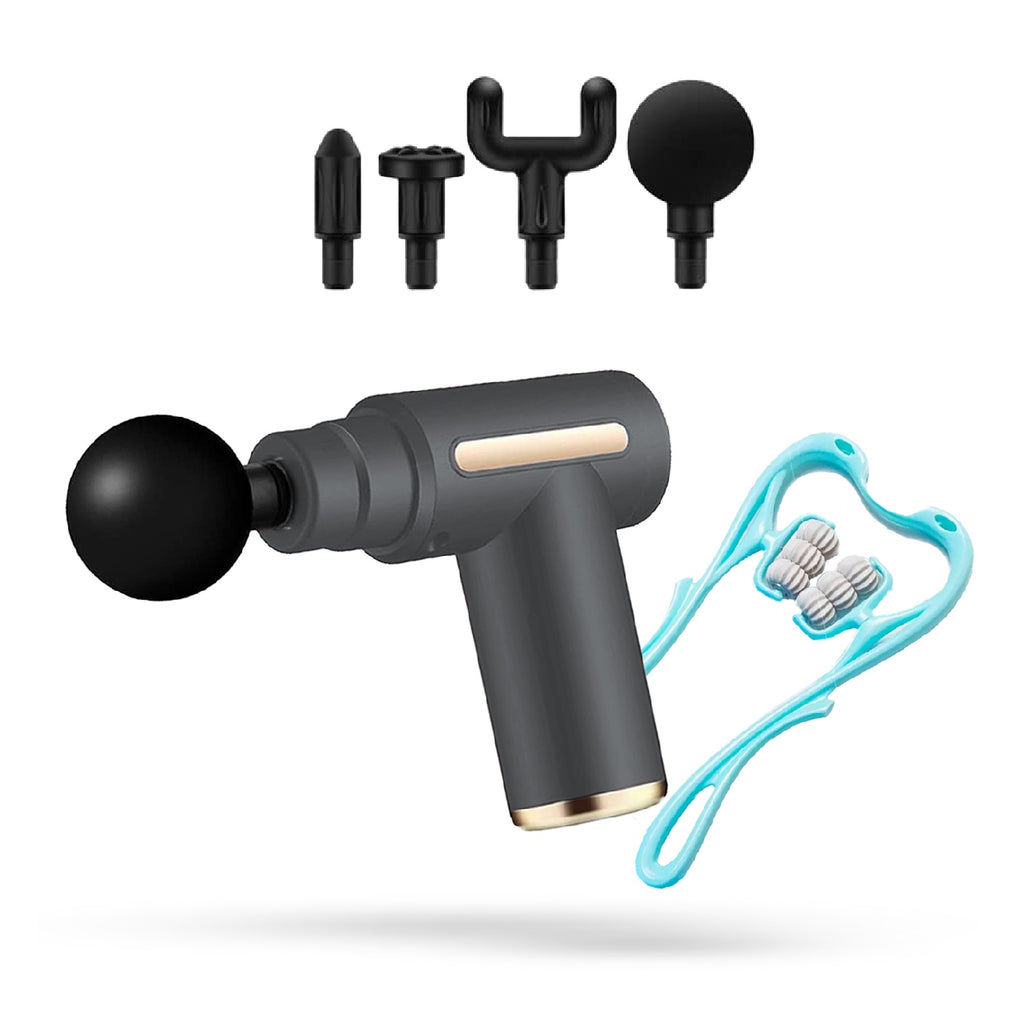 Pistola Masajeadora Recargable Relajante Anti Estres Con Masajeador Manual