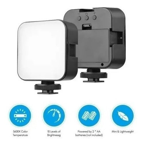Estabilizador Camara Y Celular Luz Led Microfono Con Control