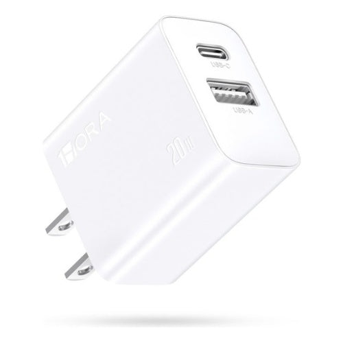 Cargador 1Hora Gar161B Usb Y Tipo C De Pared Carga Rapida Blanco