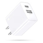 Cargador 1Hora Gar161B Usb Y Tipo C De Pared Carga Rapida Blanco