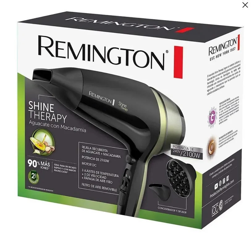 Secador Shine Therapy Aguacate Original Profesional Remington