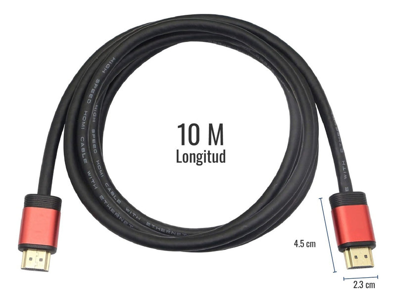 Cable Hdtv 10 Metros Alta Definicion Hd 1080P Velocidad 4K