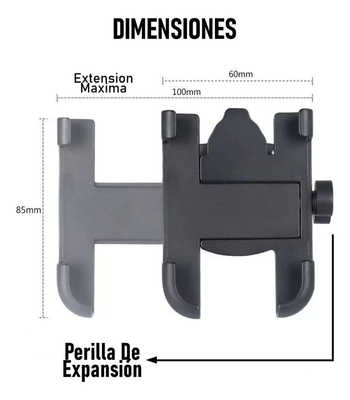 Holder Soporte Para Celular Metalico Alta Seguridad Moto