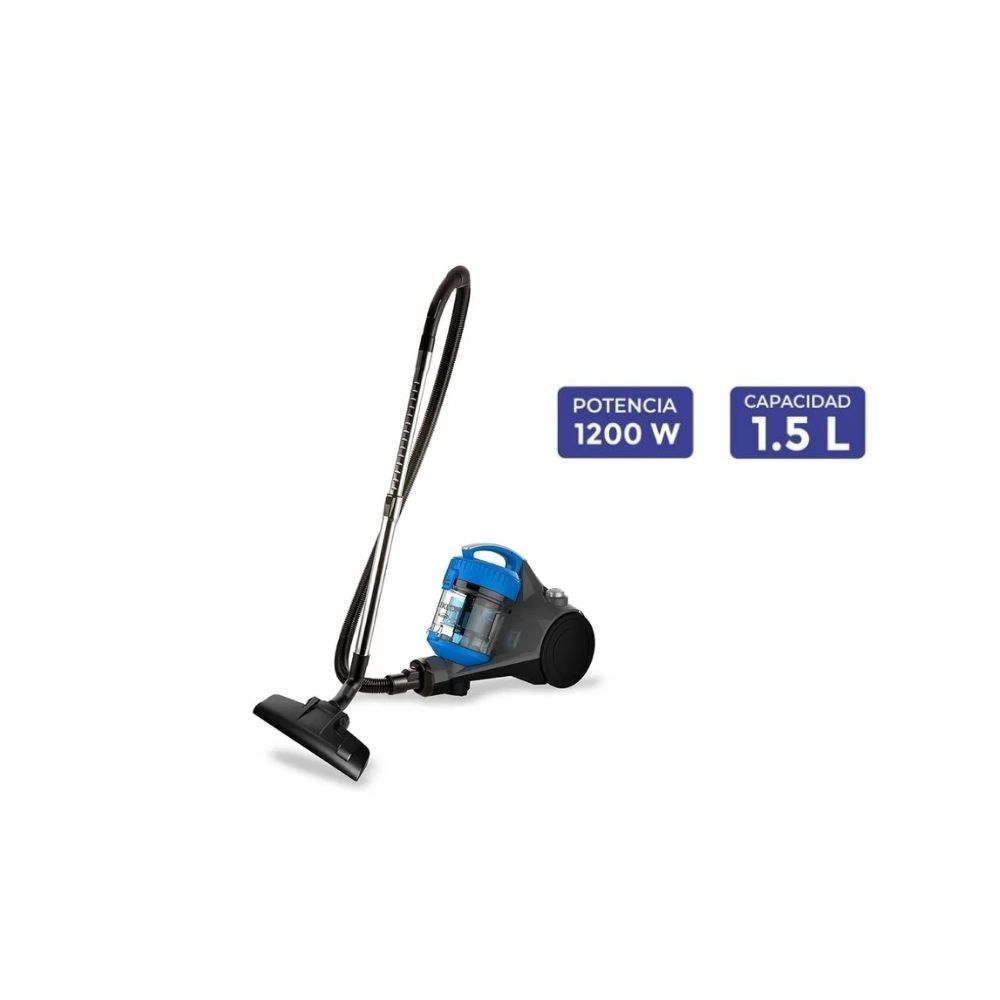 Aspiradora Kalley Ciclonica 1200W Sin Bolsa 1.5L Potente Y Compacta