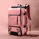 Combo Mochila Viajera + Organizador De Ropa Interior + Organizador Maquillaje Cosmetiquera Rosa