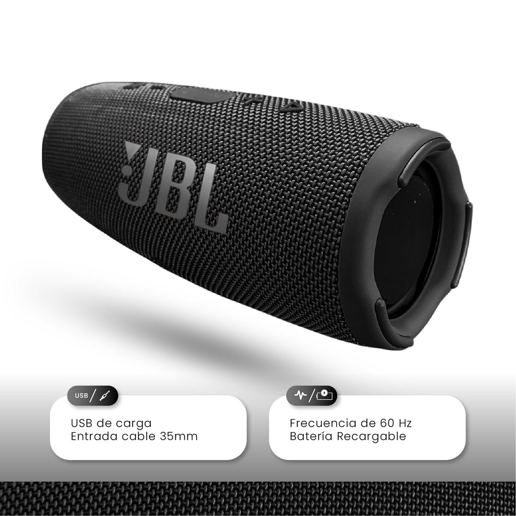 Parlante Jbl Charge 5 Replica 1.1 - Sonido Potente, Bluetooth, Portatil Negro