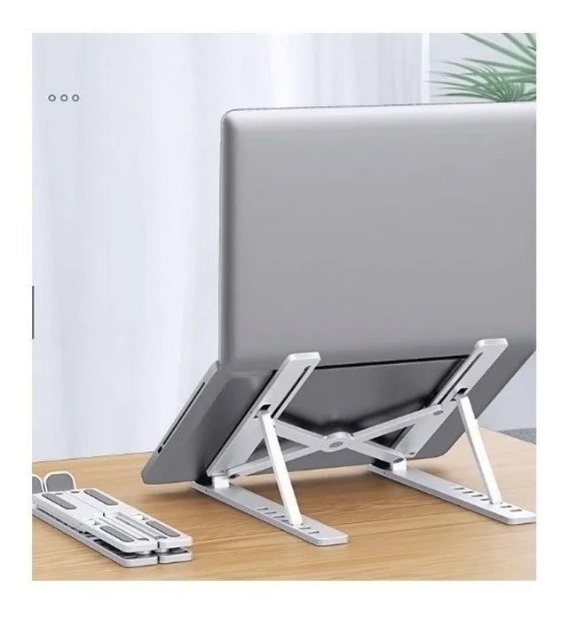 Base Portatil Tablet Ergonomica Reclinable 5 Niveles + Soporte Carga Celular