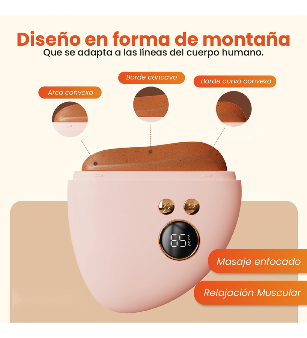 Masajeador Facial Yoga Reafirma Piel Punta Jade Temperatura Ajustable Recargable