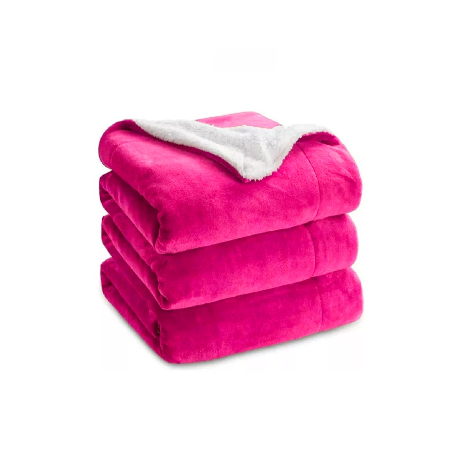 Cobija Cubre Cama Manta Ovejera Terciopelo 180X240 Cm Fucsia