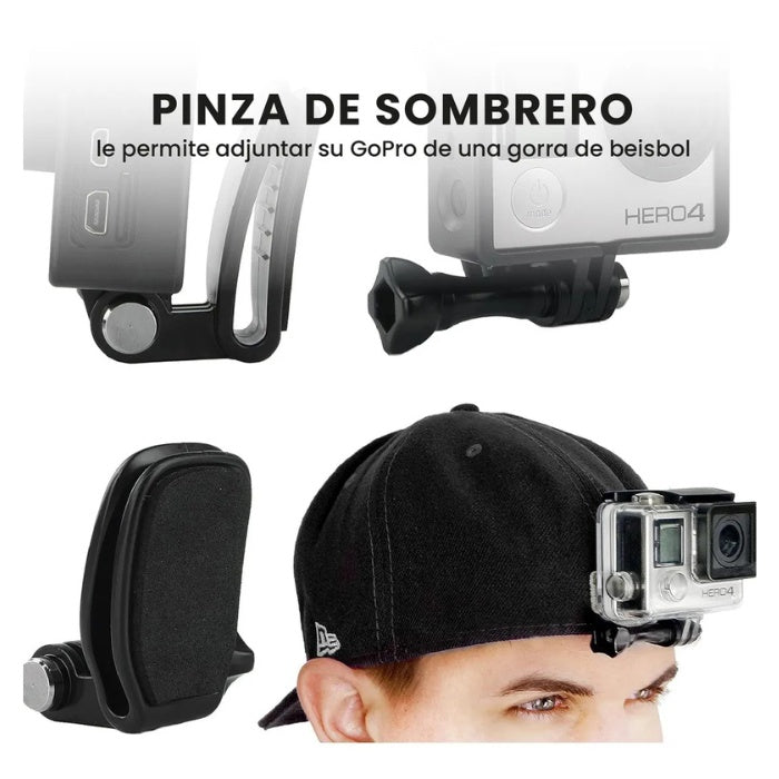 Soporte Arnes Para Cabeza Gopro Y Camaras Deportivas Correa Antideslizante Ajustable