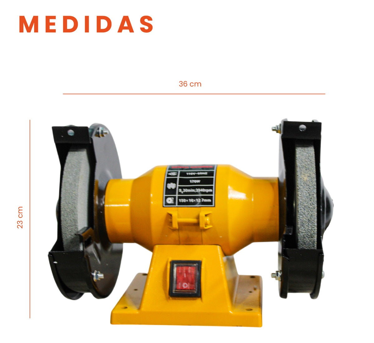 Esmeril De Mesa Banco 6 Pulgadas 170 W 3540 Rpm Profesional Innovo