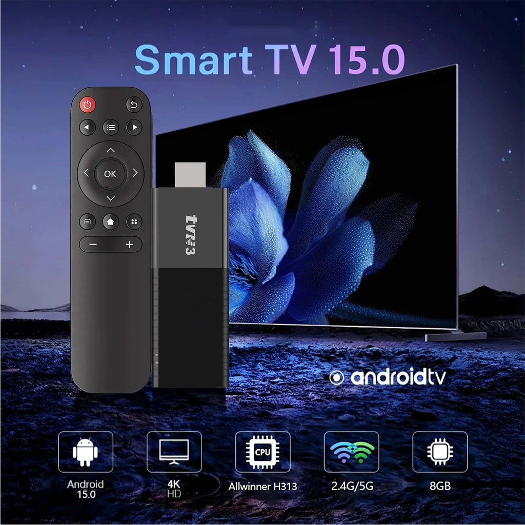 Android Tv Stick 4K Hdmi Con Magis Tv, Wifi, Netflix Y Apps Streaming