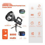 Linterna Alta Potencia Con Base Alcance 500M Power Bank