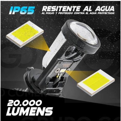 Par Bombillos Led Proyector Lupa Carro Moto 20.000 Lm Alta G
