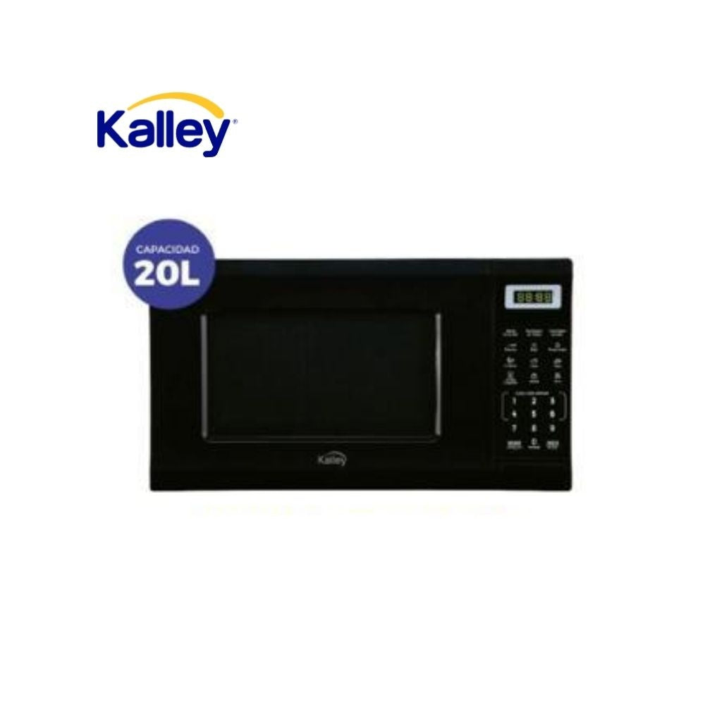 Microondas Kalley Digital 20 Litros 700W Negro Panel Tactil 10 Niveles