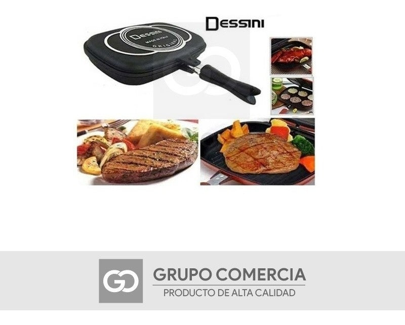 Sarten Doble Parrilla Italiano Desini 36 Cm Antiade Original