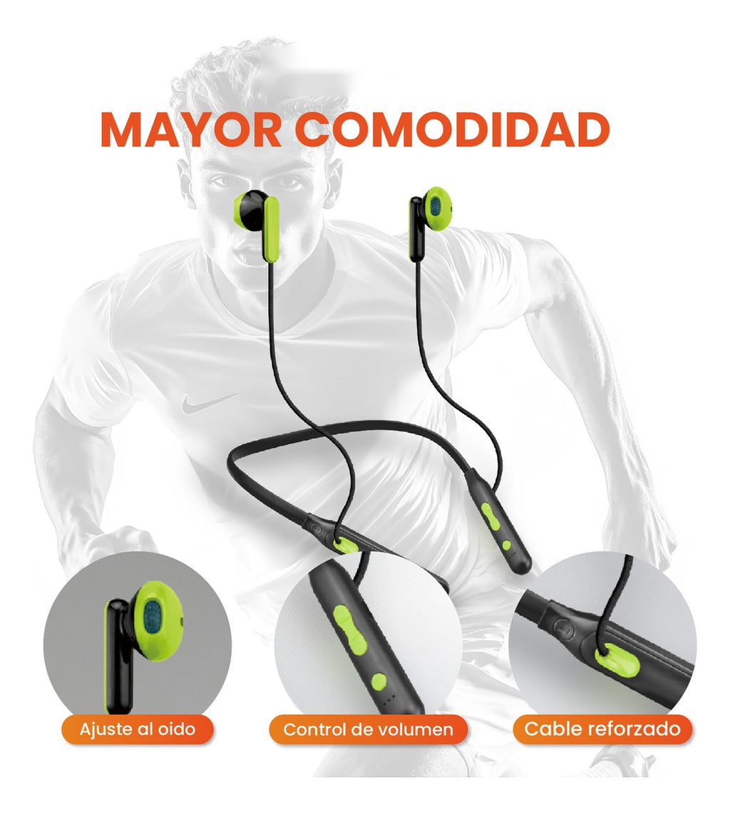 Audifono Bluetooth Deportivo Control Volumen Con Estuche Hifi Sport