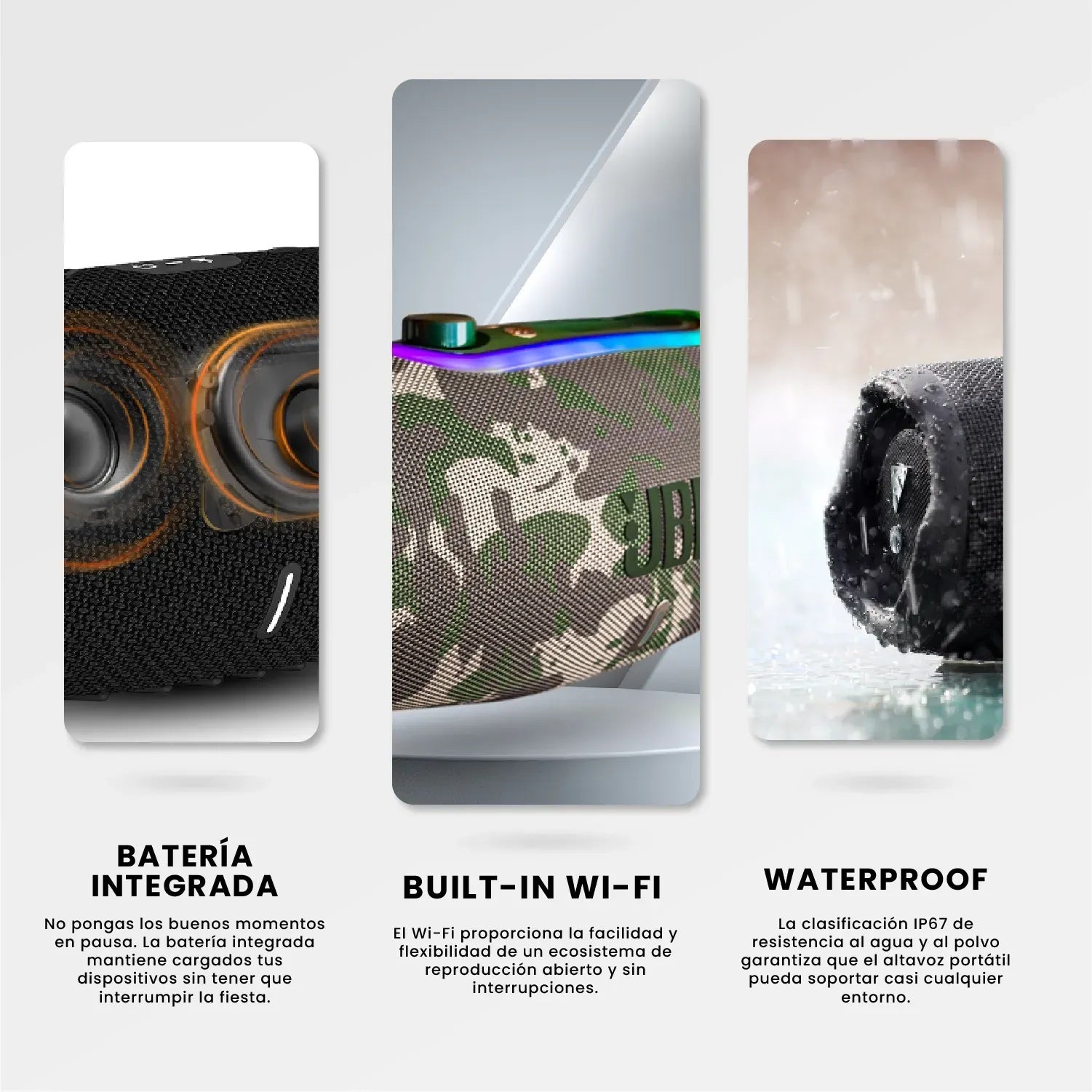 Parlante Xtreme Replica 1.1 Jbl Grande Bluetooth Sonido Potente Hasta 8 Horas Camuflado