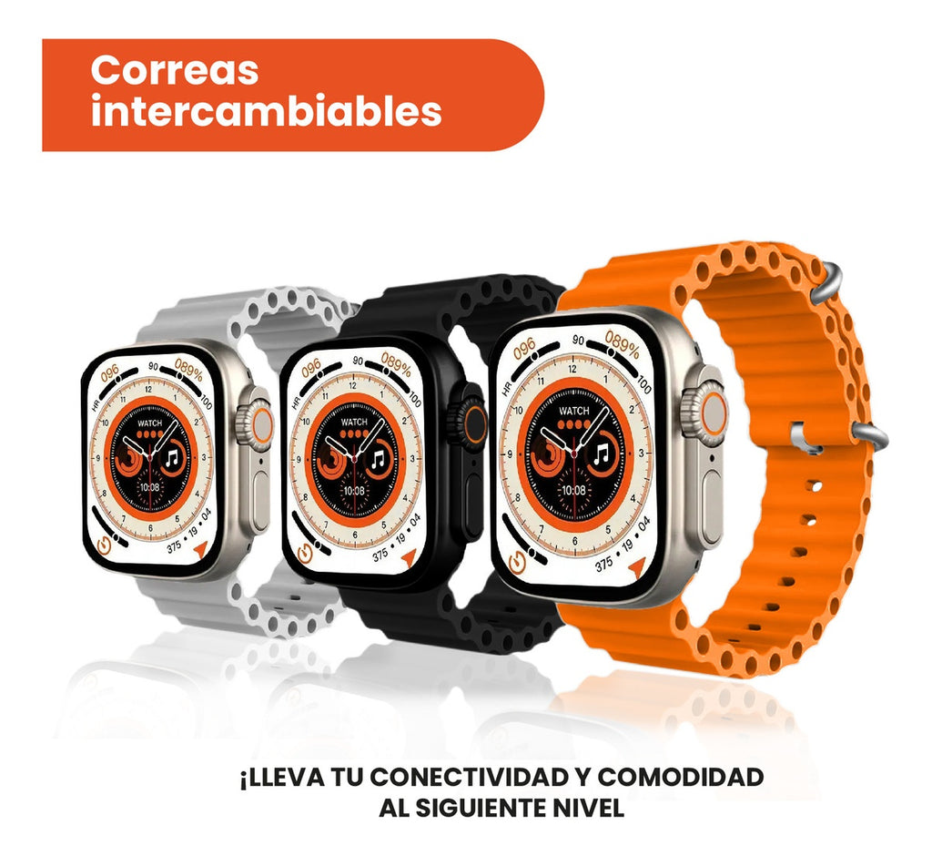 Smart Watch Serie 8X Deportivo Contesta Llamadas Ultraplus Con Audifonos Accesorios Max