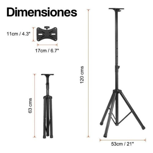 Tripode Ajustable Para Cabina Parlante De Sonido 120 Cm Profesional