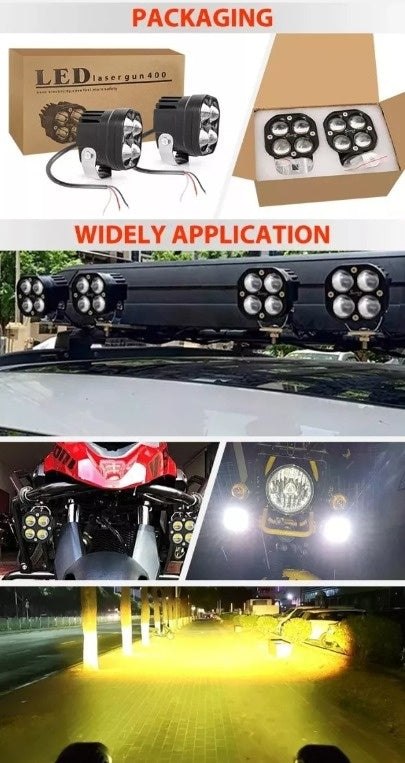 Exploradoras Turbo Led Antiniebla Bicolor 20000Lm Carro/Moto