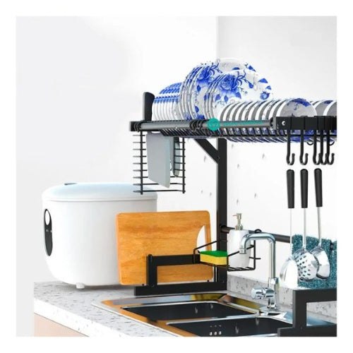 Platero Organizador De Loza Escurridor Metalico Ahorrador