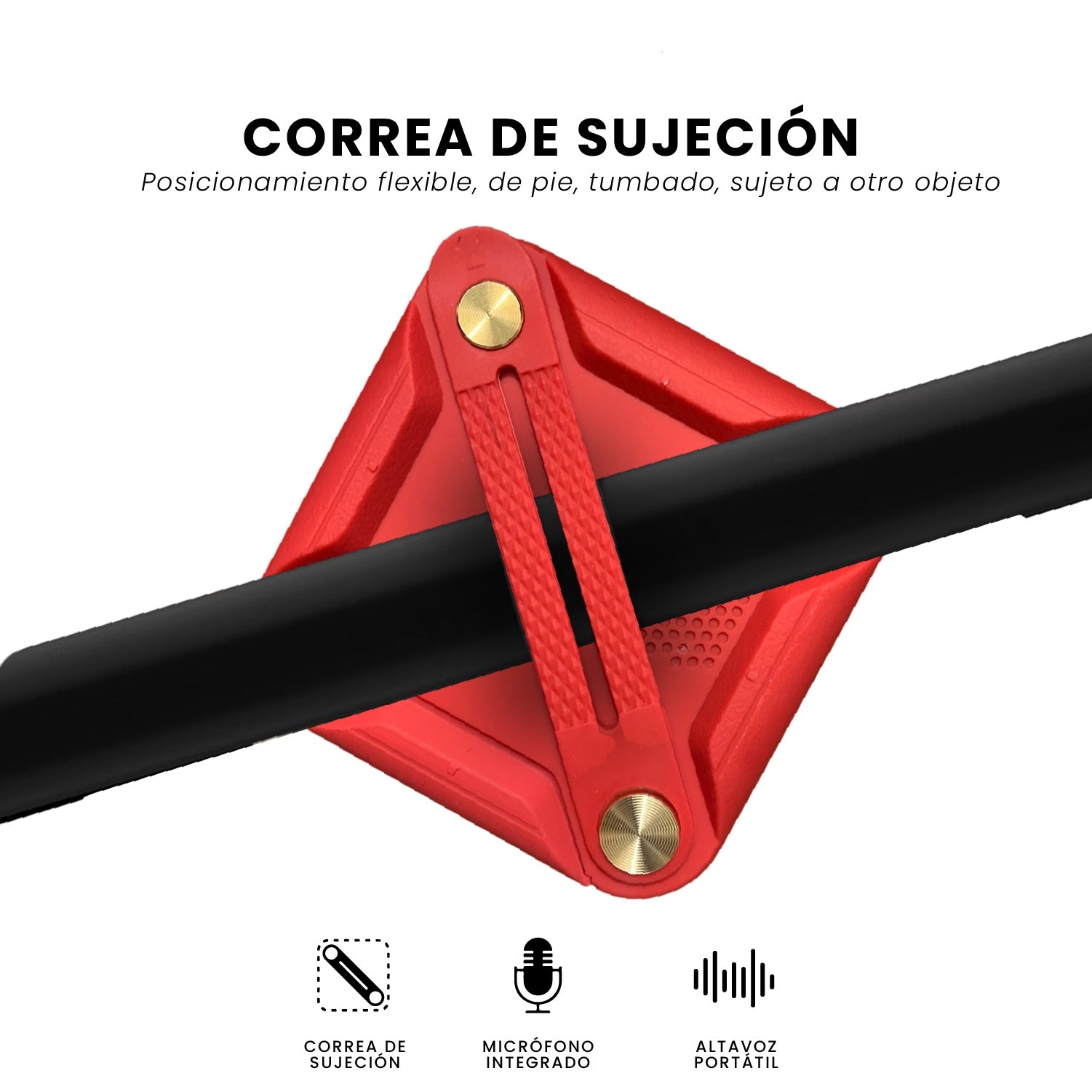 Parlante Bluetooth Sonido Potente Usb Mp3 Fm Portable Tono Rojo Marshall