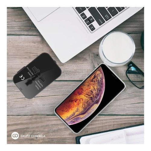 Adaptador Universal Europeo Viajero Carga Rapida Todo En 1