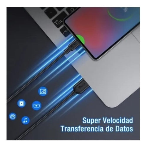 Cable Usb Tipo C 3A 1M, 1Hora, Cab251, Carga Rapida Y Transferencia De Datos