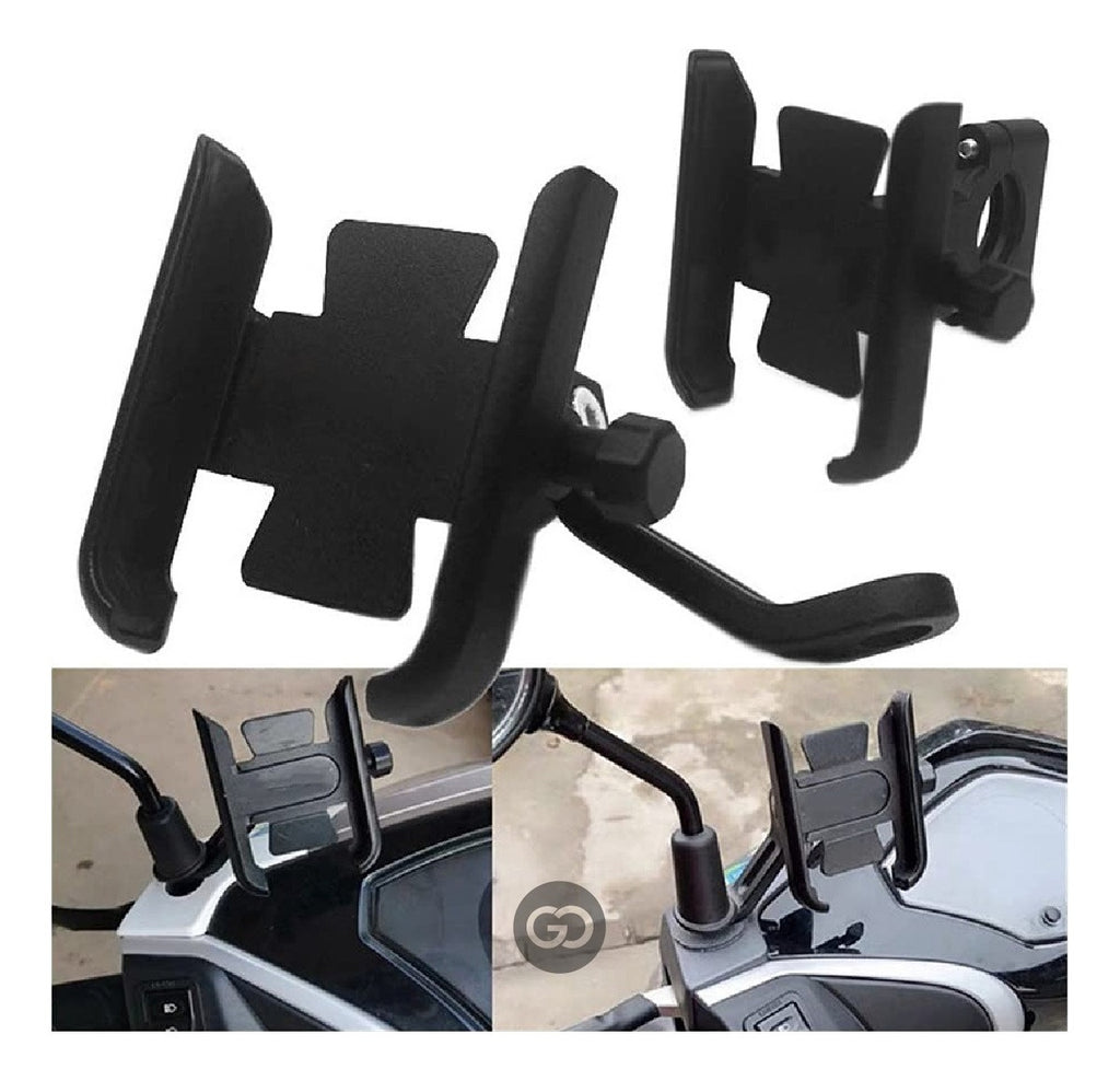 Soporte Holder Moto 100% Metalica Antirrobo Espejo Universal